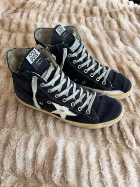 Golden Goose Francy High Top
Sneakers Black Suede - Size 39 US 9
